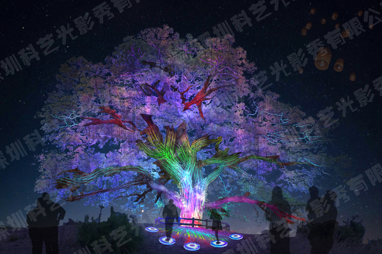 大型互动灯光秀—发光生命树